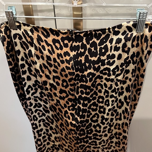 GANNI silk blend leopard tie front skirt ❤️ - Picture 6 of 6